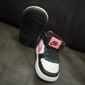 Nike Kids' Black, White, and Pink Sneakers